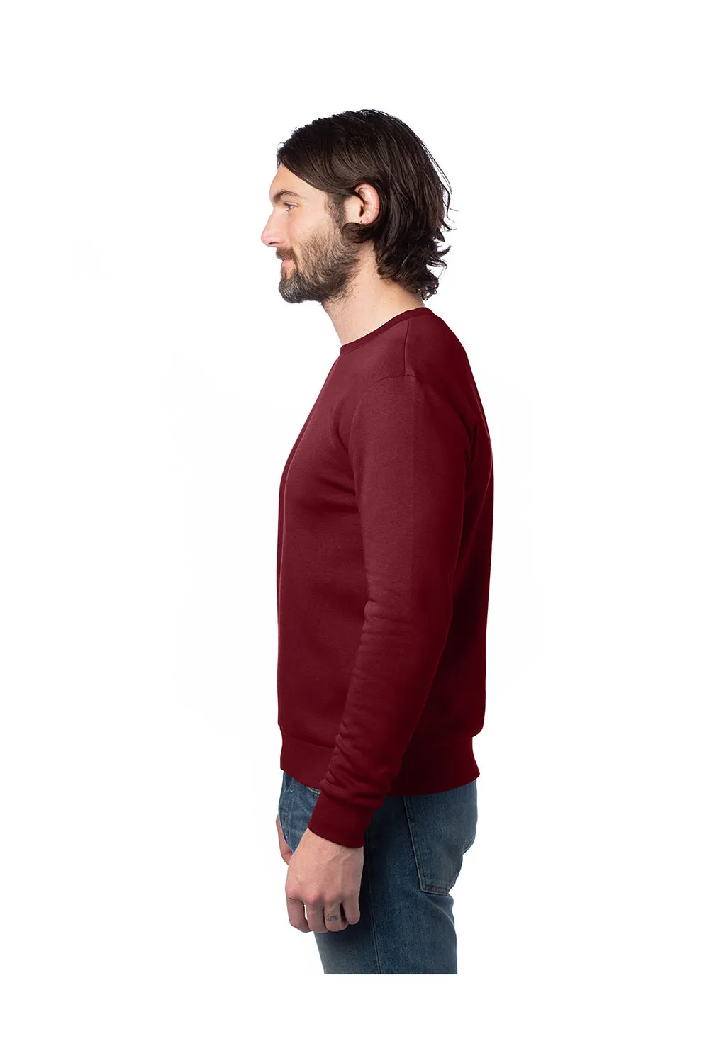 Alternative Mens Eco Cozy Fleece Crewneck Sweatshirt - Currant