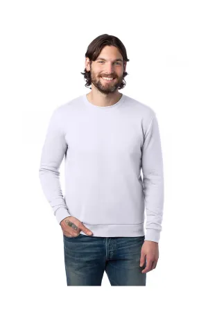 Alternative Mens Eco Cozy Fleece Crewneck Sweatshirt - White