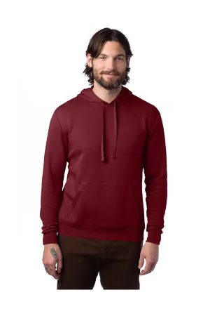 Alternative Mens Eco Cozy Fleece Hooded Sweatshirt Hoodie w/ Pouch Pocket - Currant