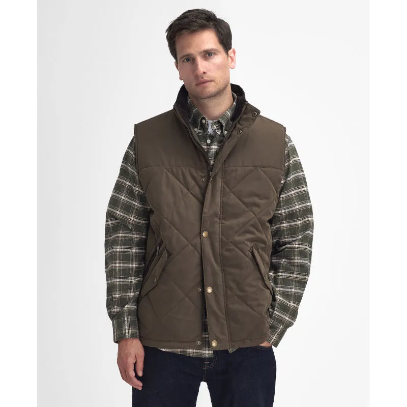 Barbour Elter Quilted Mens Gilet - Olive