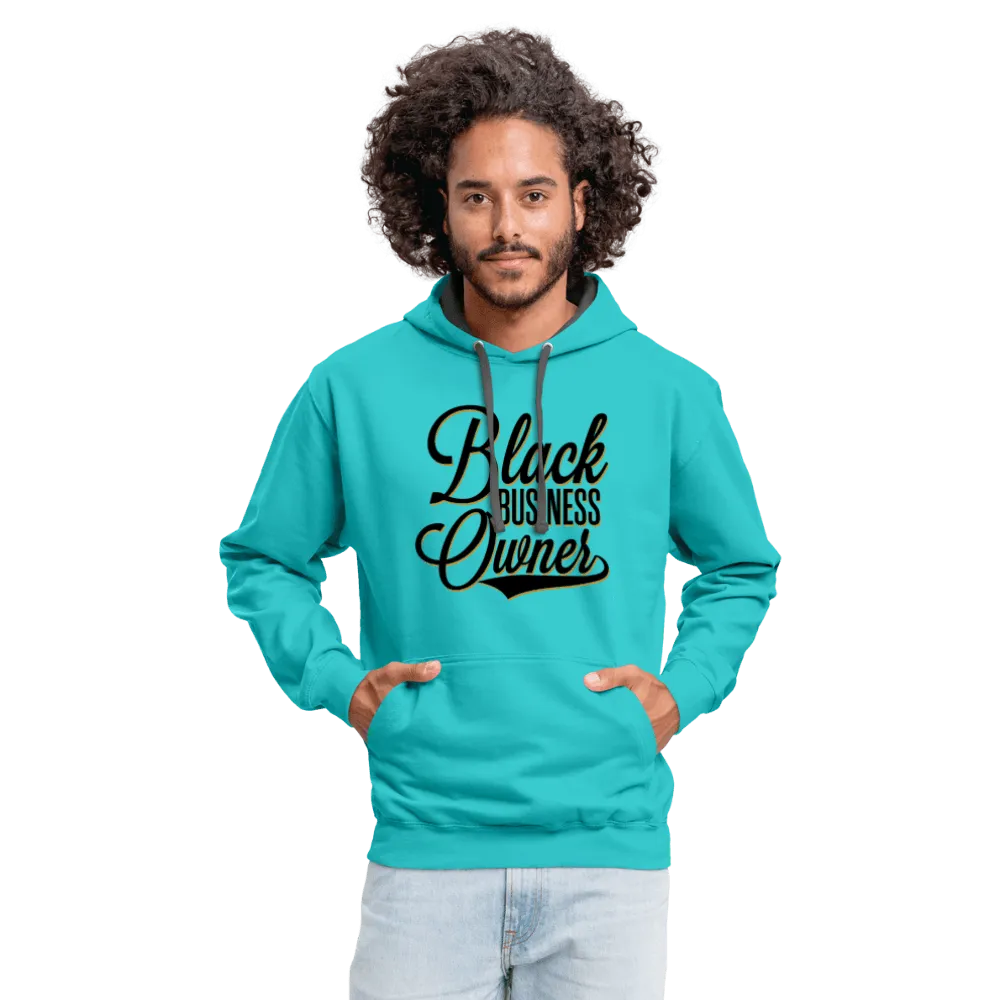 Black Business Owner Unisex Contrast Hoodie