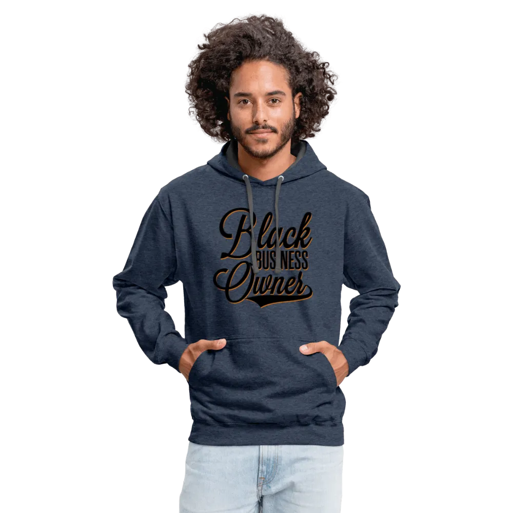 Black Business Owner Unisex Contrast Hoodie