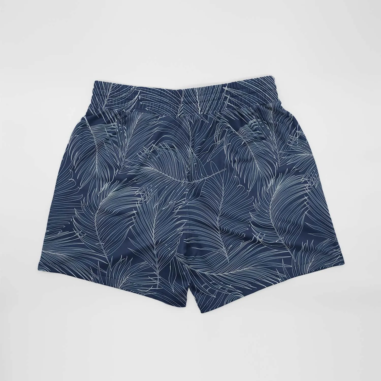 Blue Palm Tropical Men's Casual Athletic Shorts