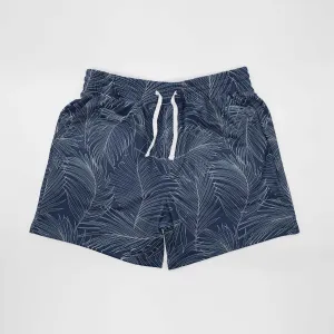 Blue Palm Tropical Men's Casual Athletic Shorts