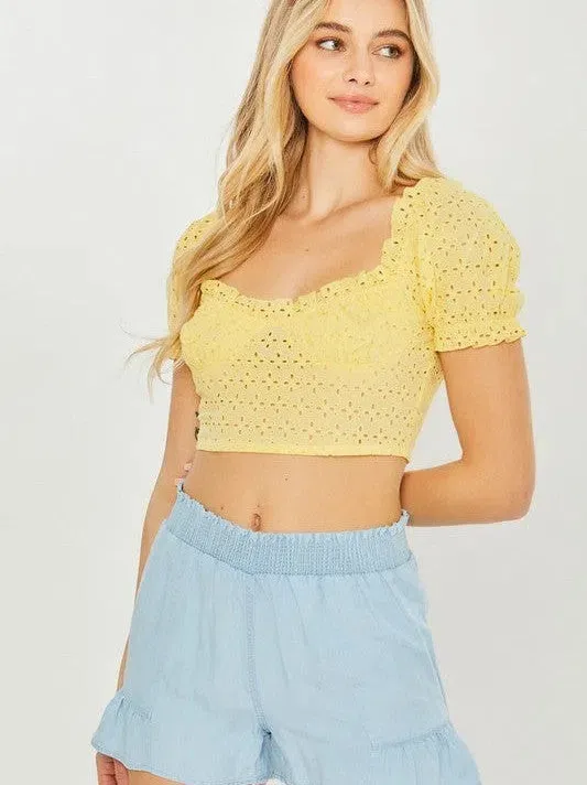 Blue Today and Tomorrow Ruffle High Waist Shorts