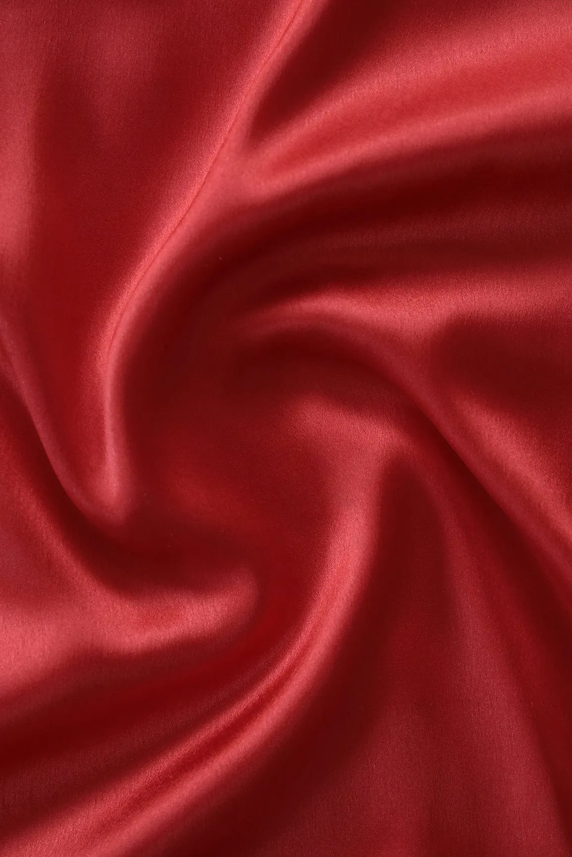 Bright Red Dyed Satin