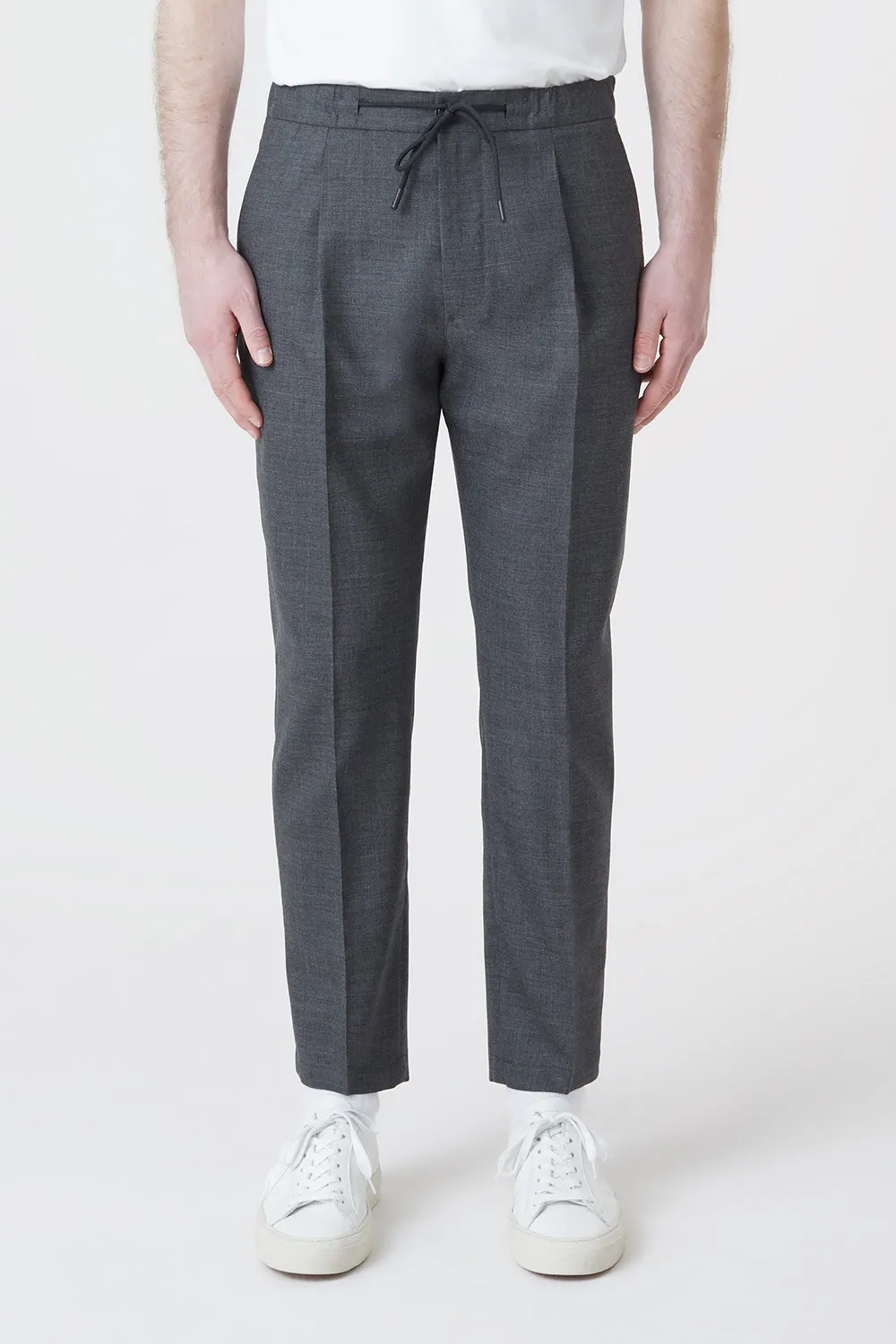 Closed Dark Grey Melange Vigo Tropical Wool Tapered Pant