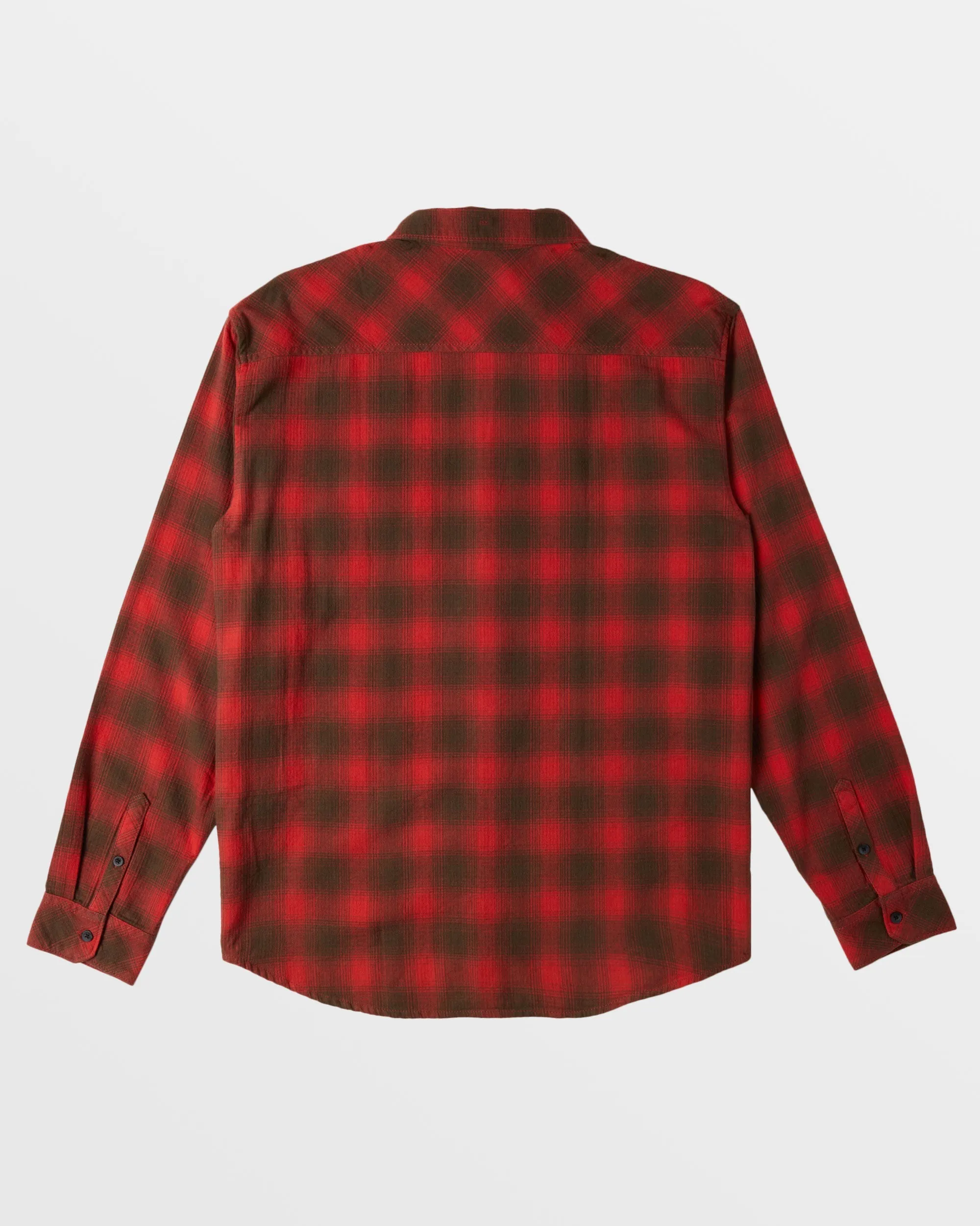 Coastline Long Sleeve Flannel Shirt - Red