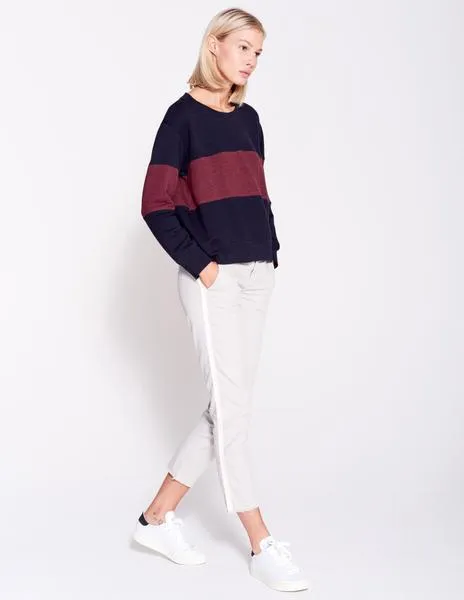 Colourblock Sweater (Midnight/Marsala)