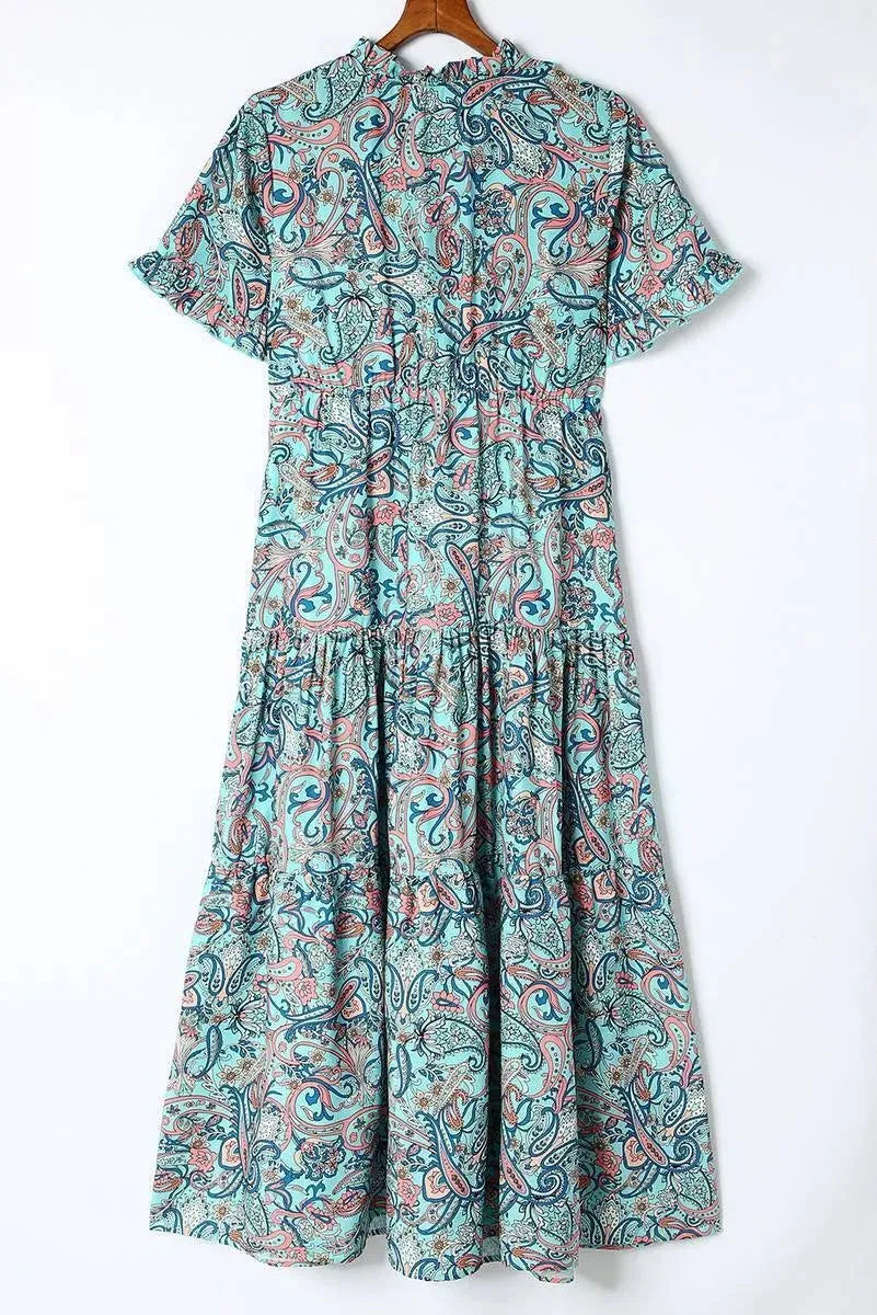 Comfy & Stylish Paisley Print Women's Maxi Dress - Shop Now