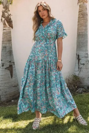 Comfy & Stylish Paisley Print Women's Maxi Dress - Shop Now