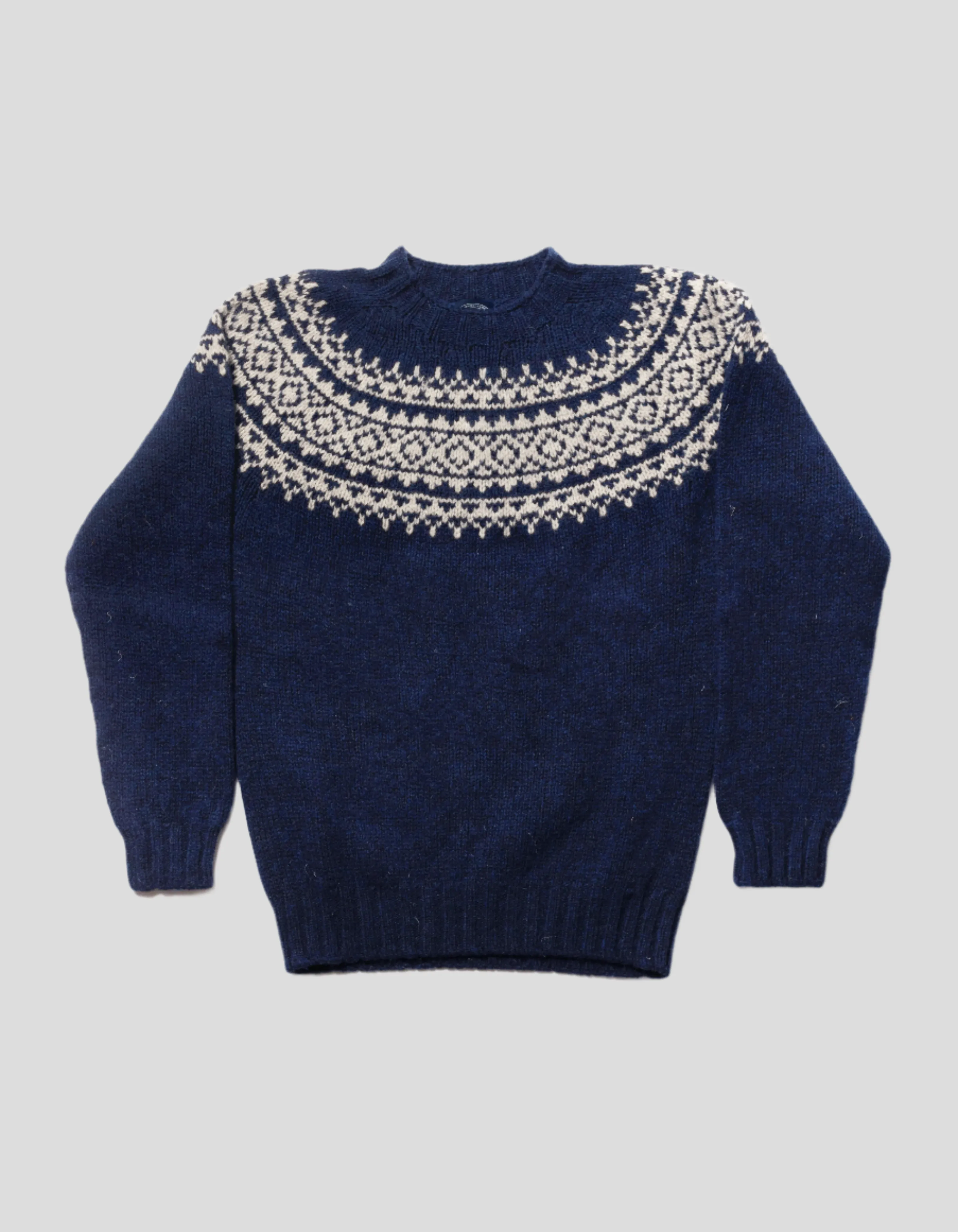 CREW NECK SKI SWEATER - BLUE