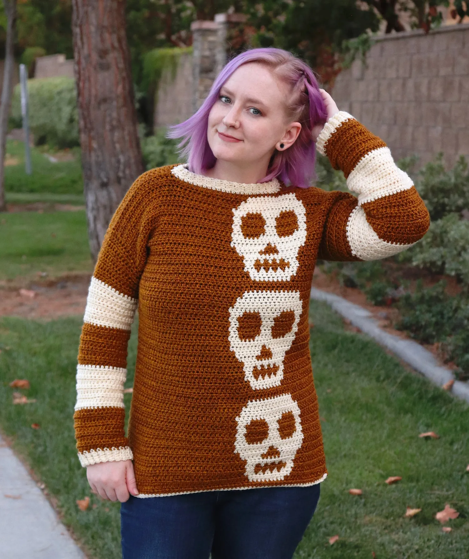 Crochet Kit - Sally Skulls Pullover