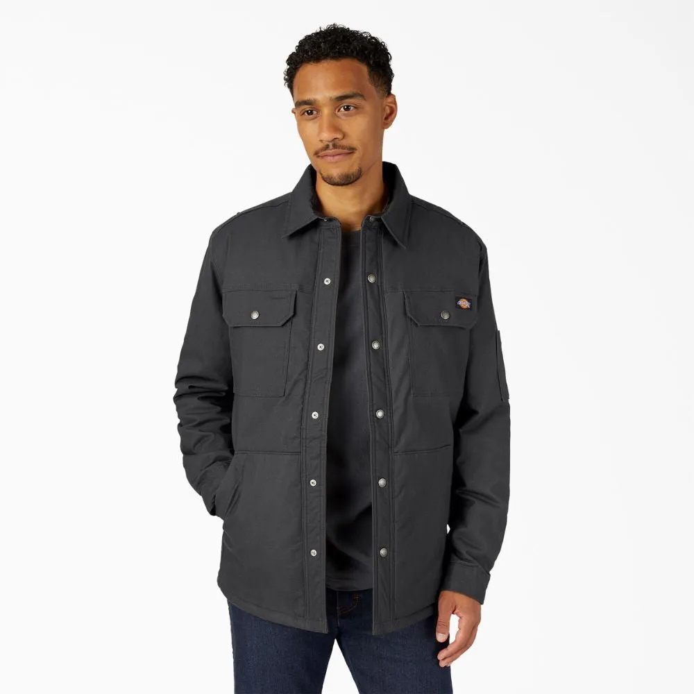 Dickies Men's Water Repellant Flex Duck Shirt Jacket TJ212 - Black