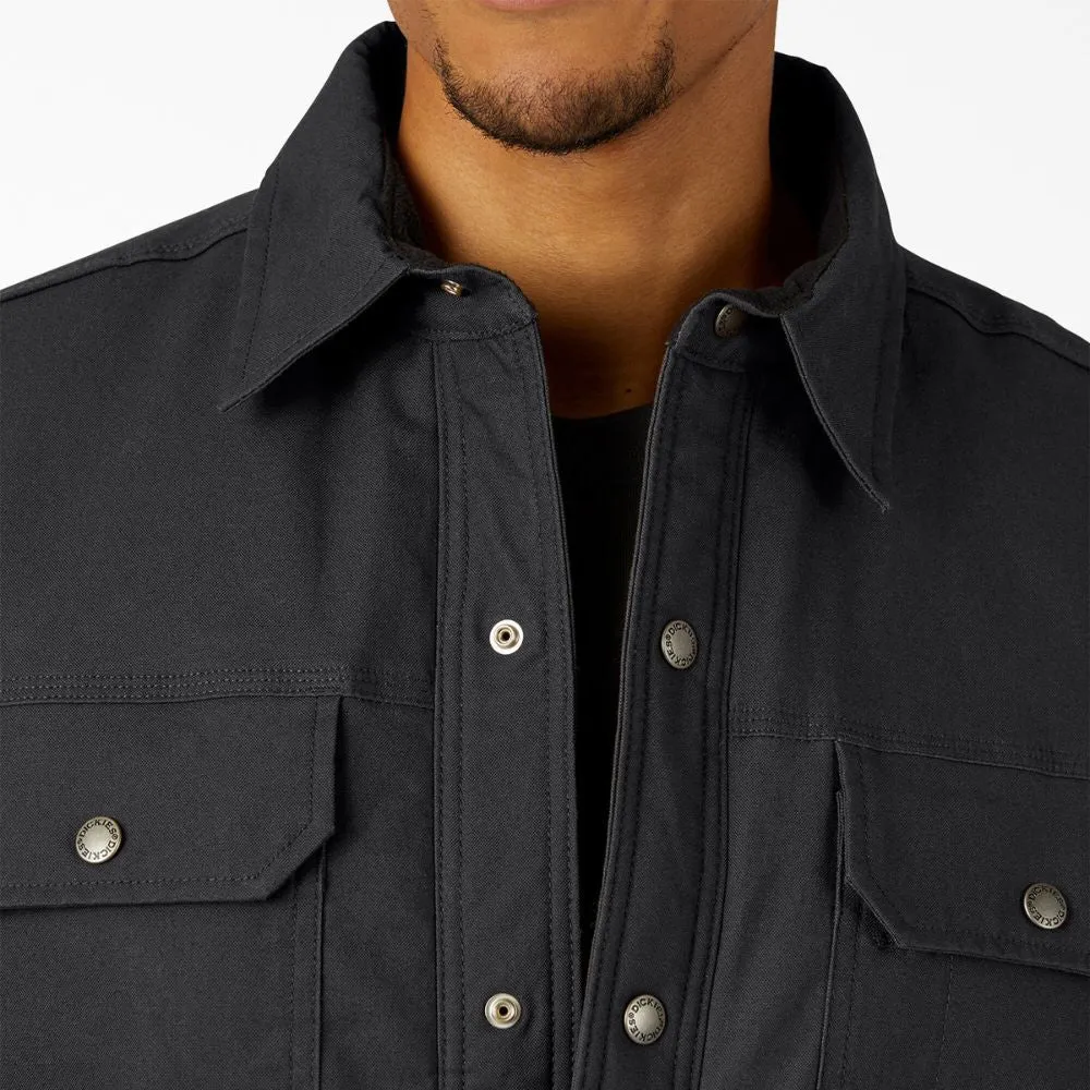 Dickies Men's Water Repellant Flex Duck Shirt Jacket TJ212 - Black