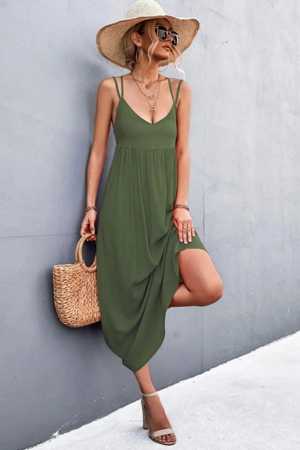 Double Strap Tie Back Dress - Look Chic & Stylish in This Summer Dress