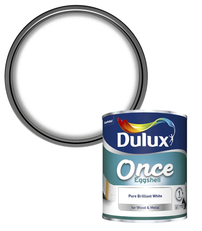 Dulux Once Eggshell Paint- Pure Brilliant White