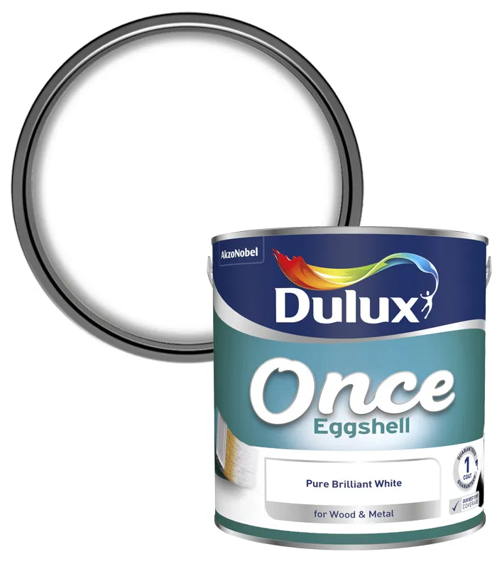 Dulux Once Eggshell Paint- Pure Brilliant White