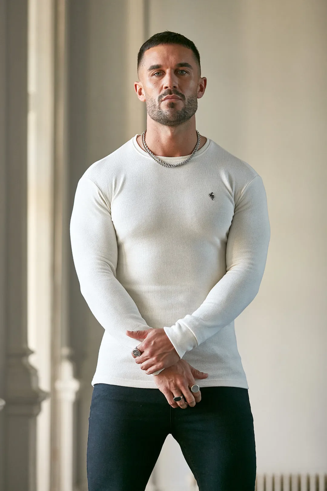 Father Sons Classic Cream Super Slim Sweater - FSH411