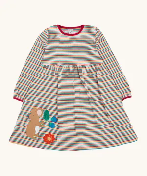 Frugi Dolcie Dress - Lingonberry Multi-Stripe