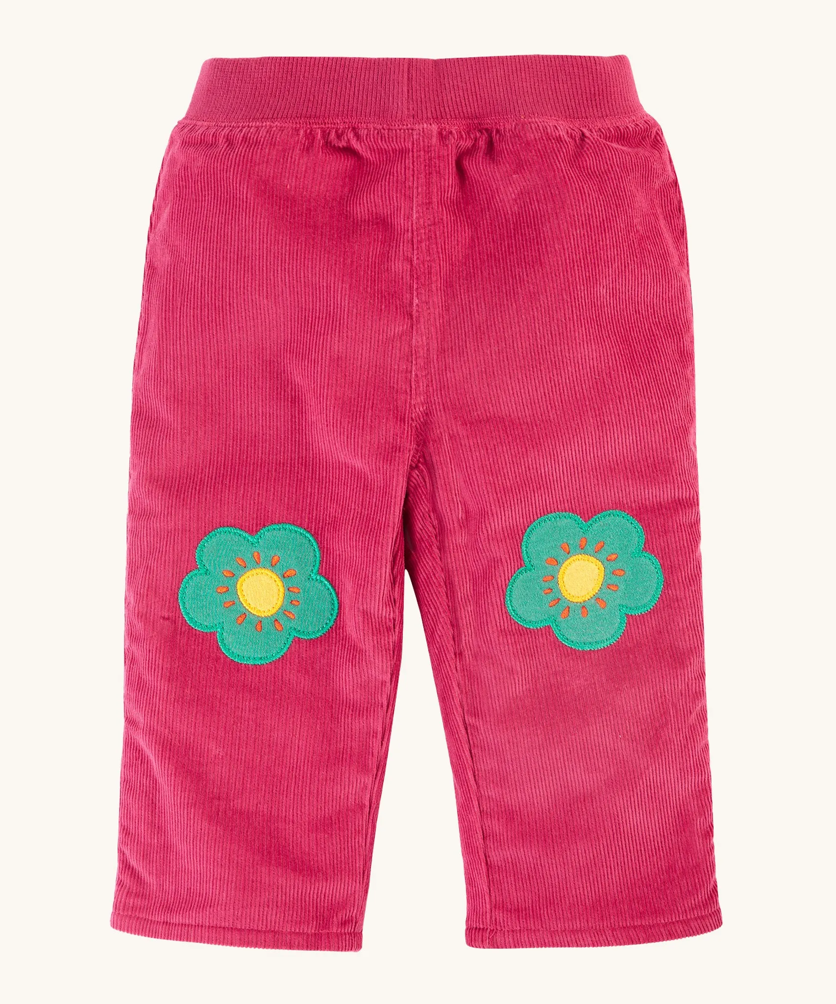 Frugi Trixy Cord Reversible Trouser - Lingonberry/Autumn Friends