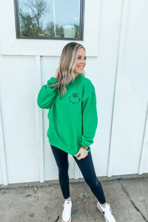 Grinch Embroidered Sweatshirt