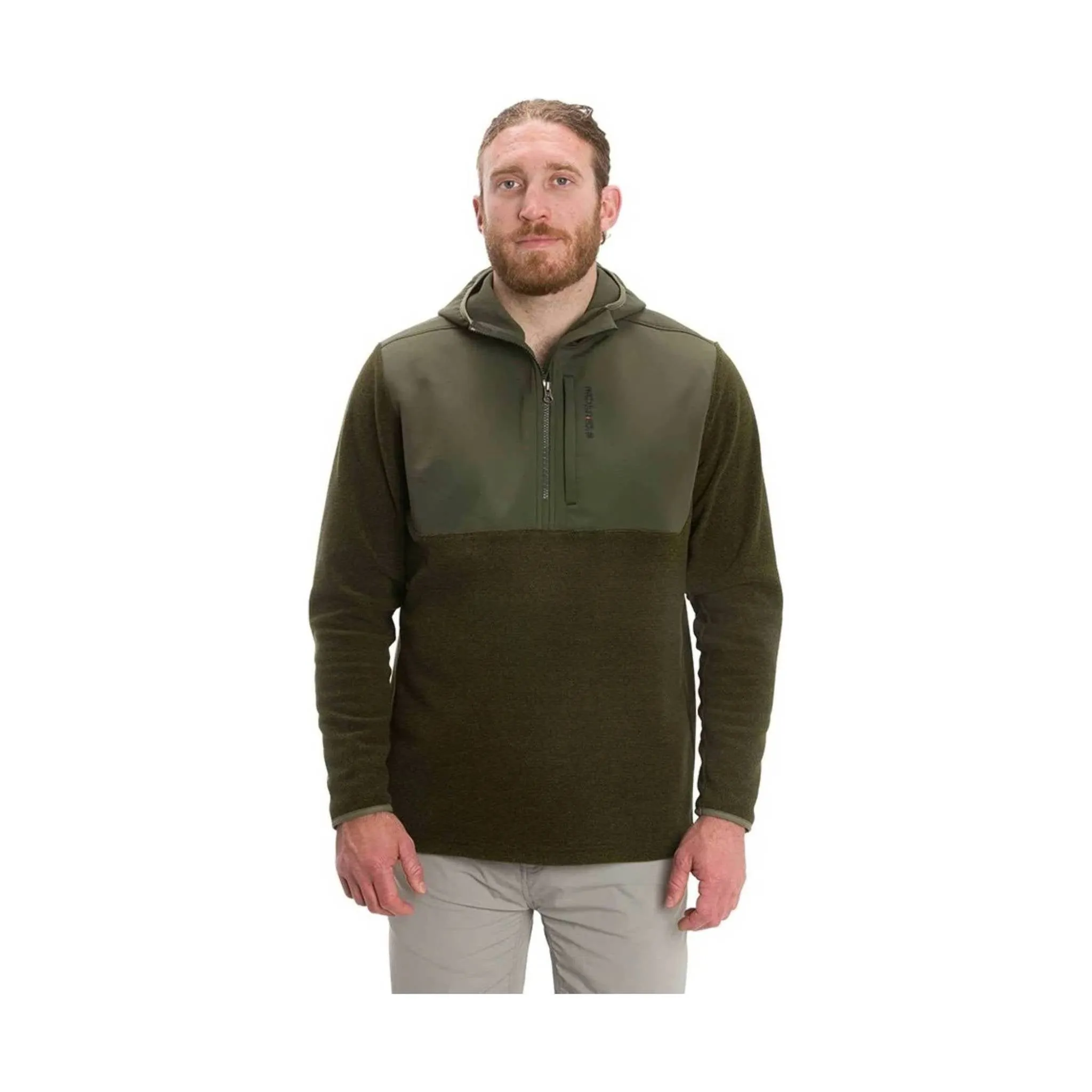 Grundens Men's Bering Pro Quarter Zip Hoodie - Deep Lichen