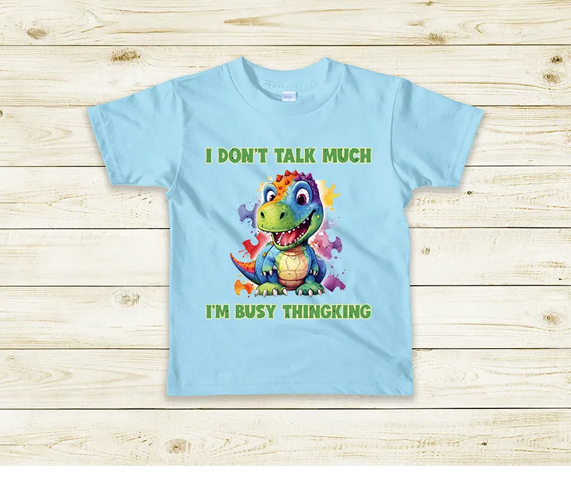 I Don't Talk Much I'm Busy Thinking - Kids Autism T-Shirt