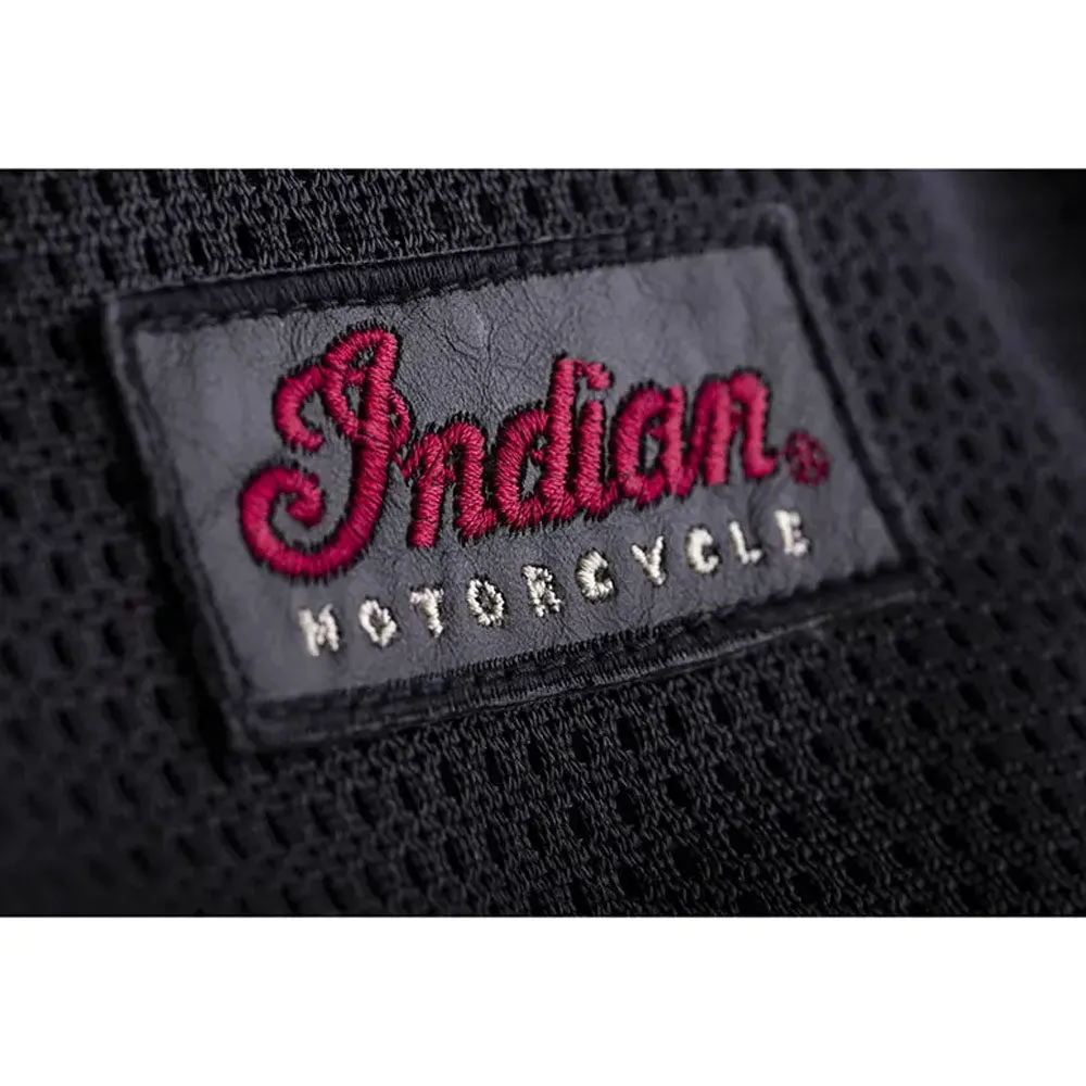 Indian Motorcycle Mens Mesh 2 Riding Jacket w/ Removable Liner Black