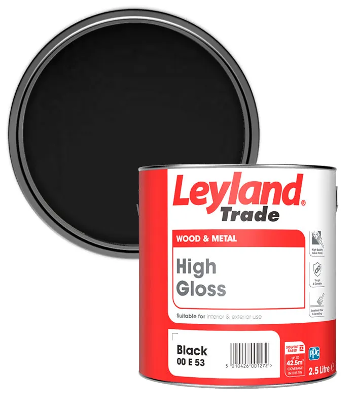 Leyland Trade High Gloss Paint - Black