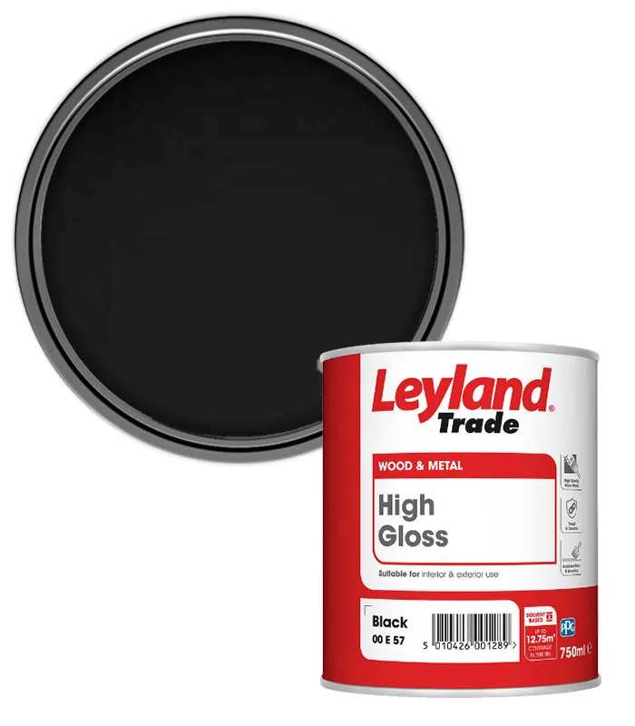 Leyland Trade High Gloss Paint - Black