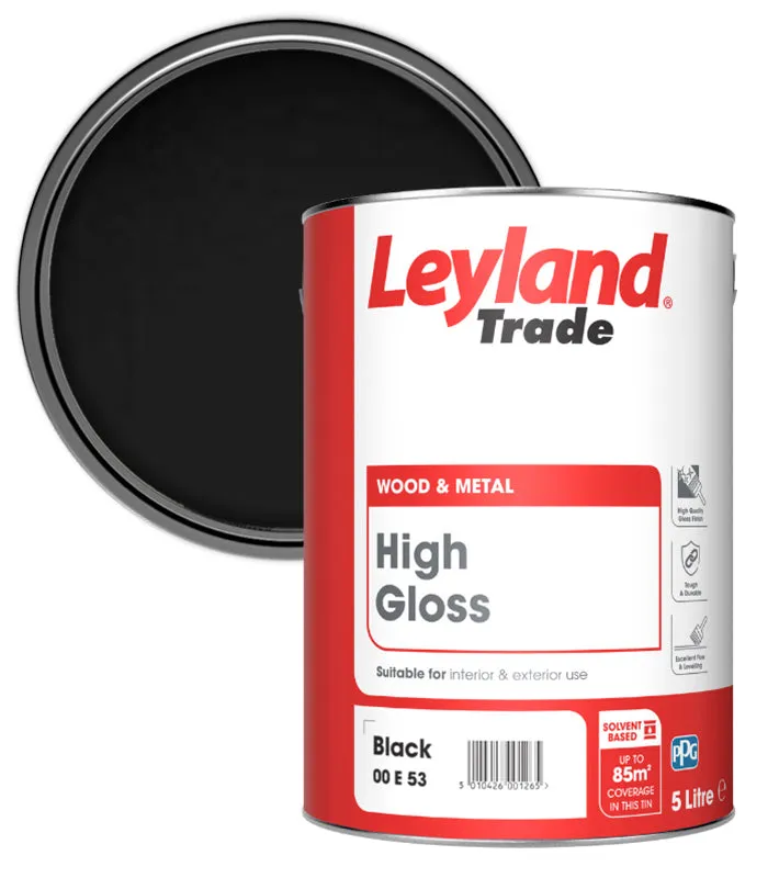 Leyland Trade High Gloss Paint - Black