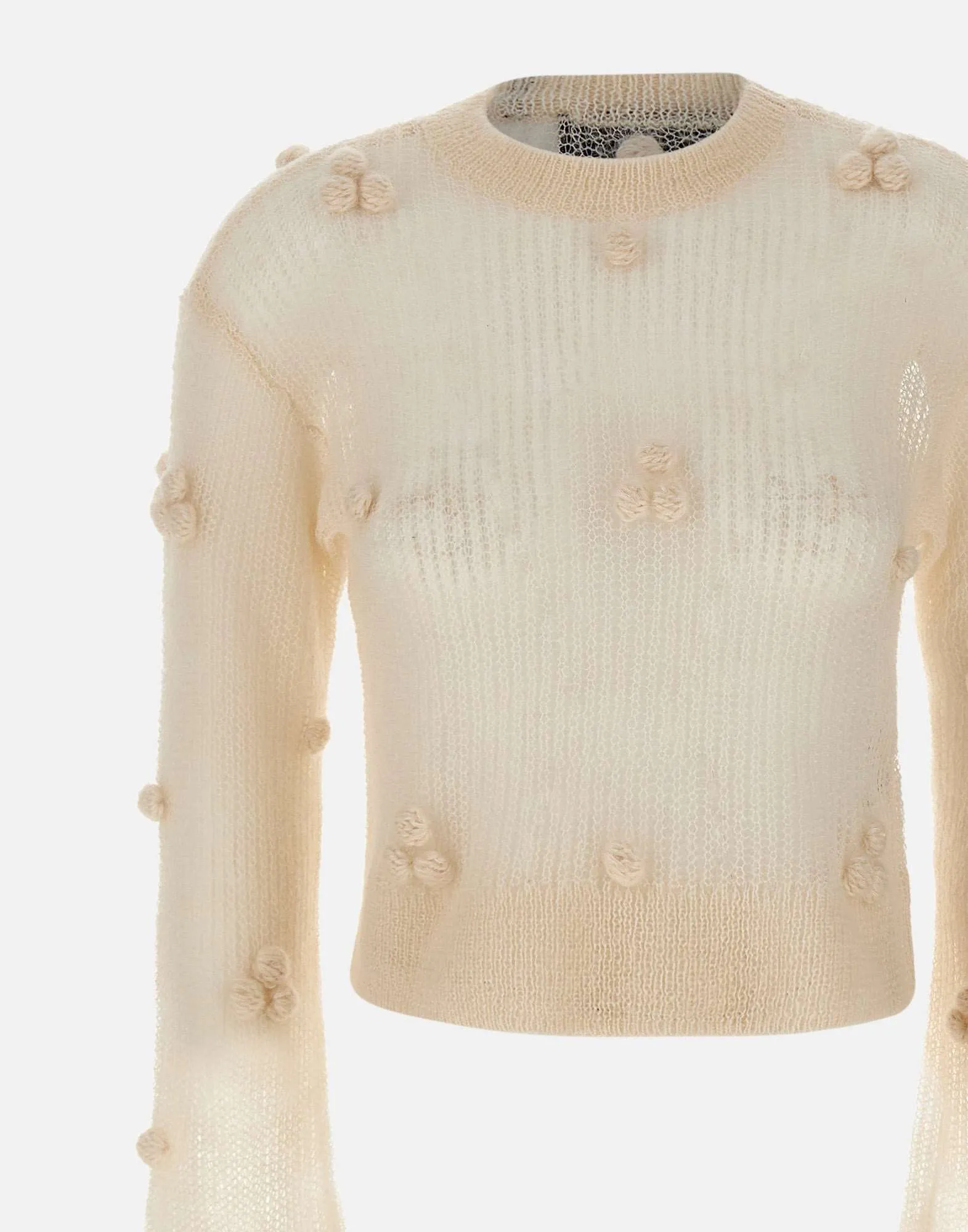 Light Knit Sweater with Flared Cuffs