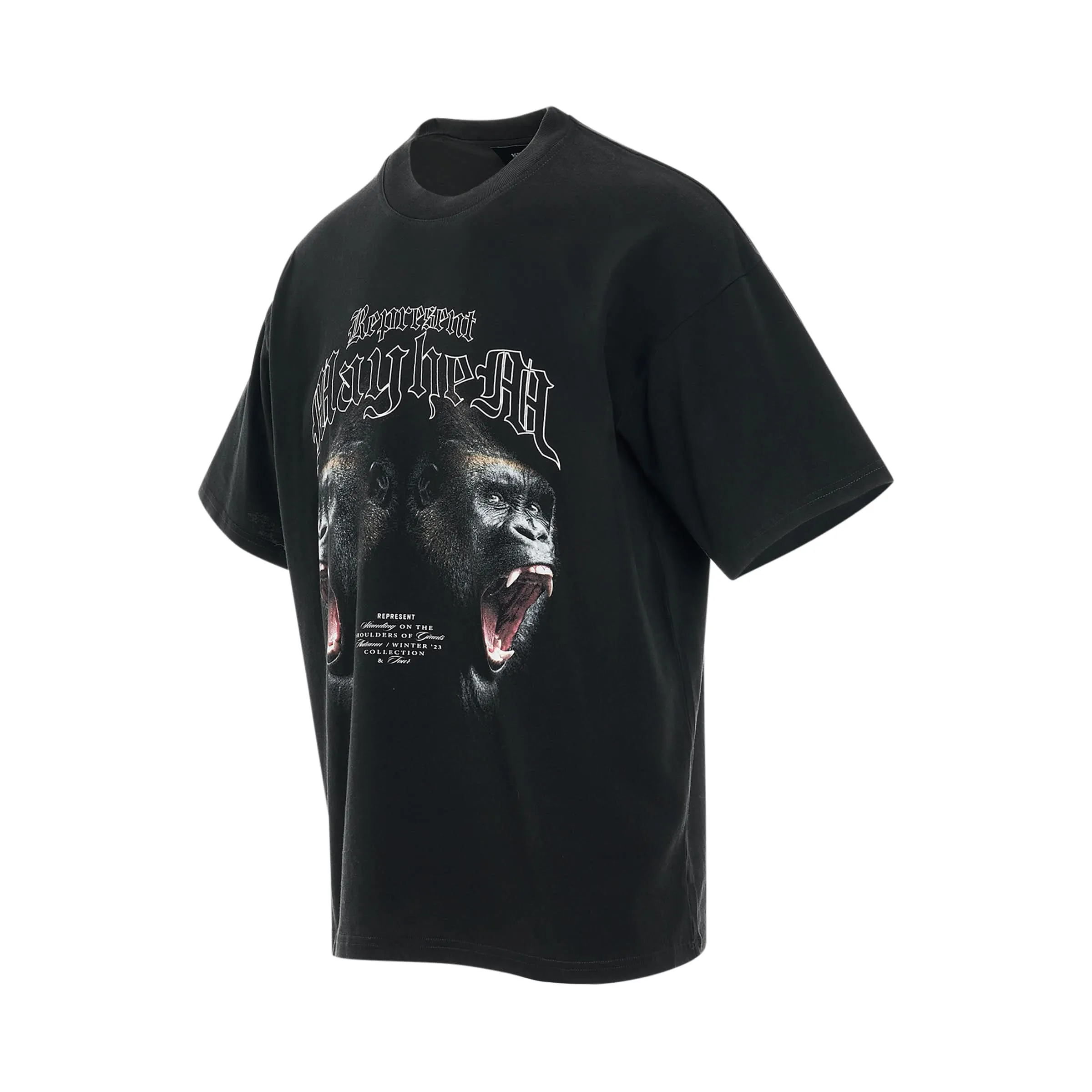 Mayhem Print T-Shirt in Vintage Black