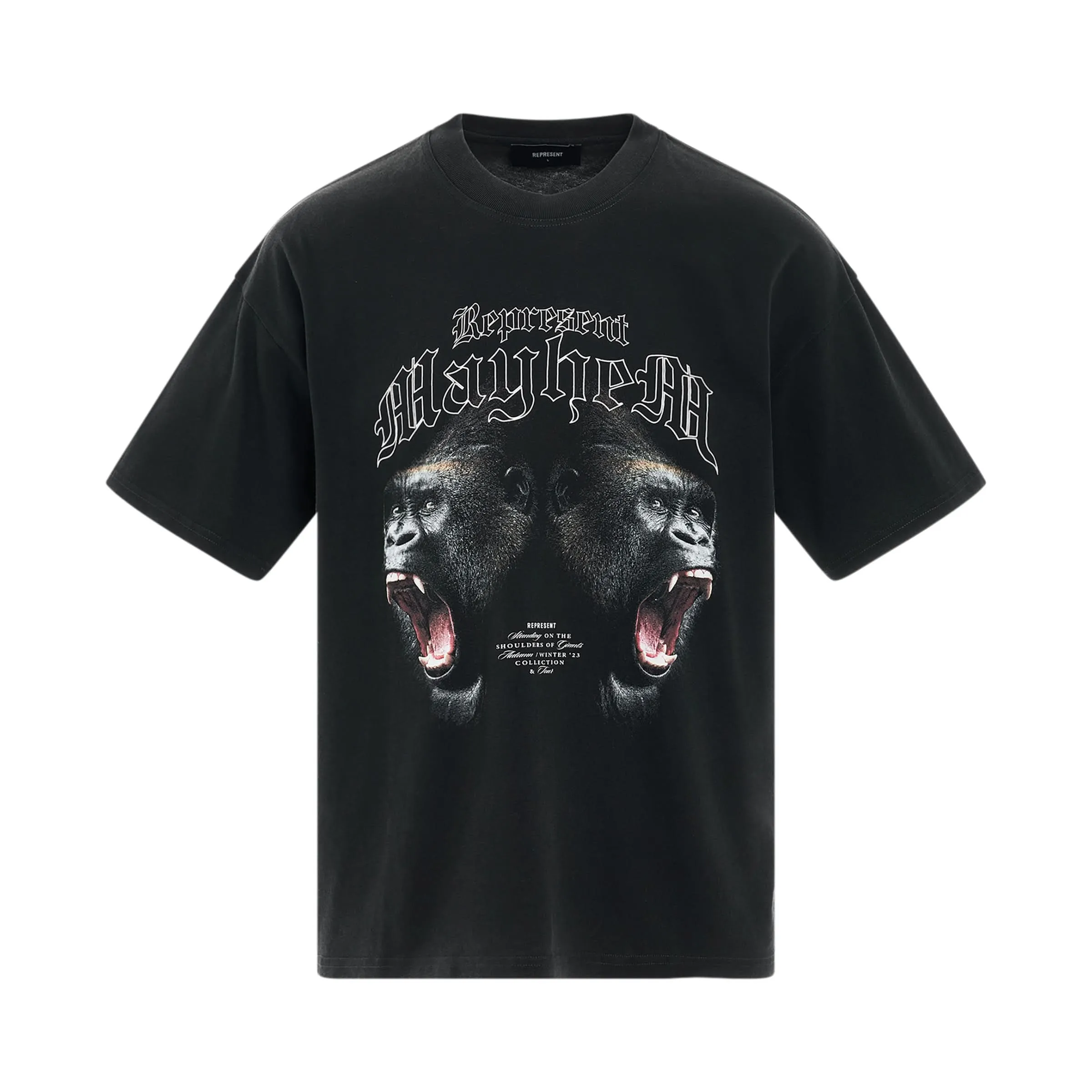 Mayhem Print T-Shirt in Vintage Black