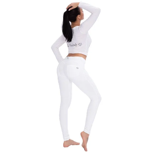 Melody Jeans for Women Skinny Jeans Slim Fit Femme Mid Rise  Fitness Shapewear for Girls Denim Fashion Booty Control Sexy