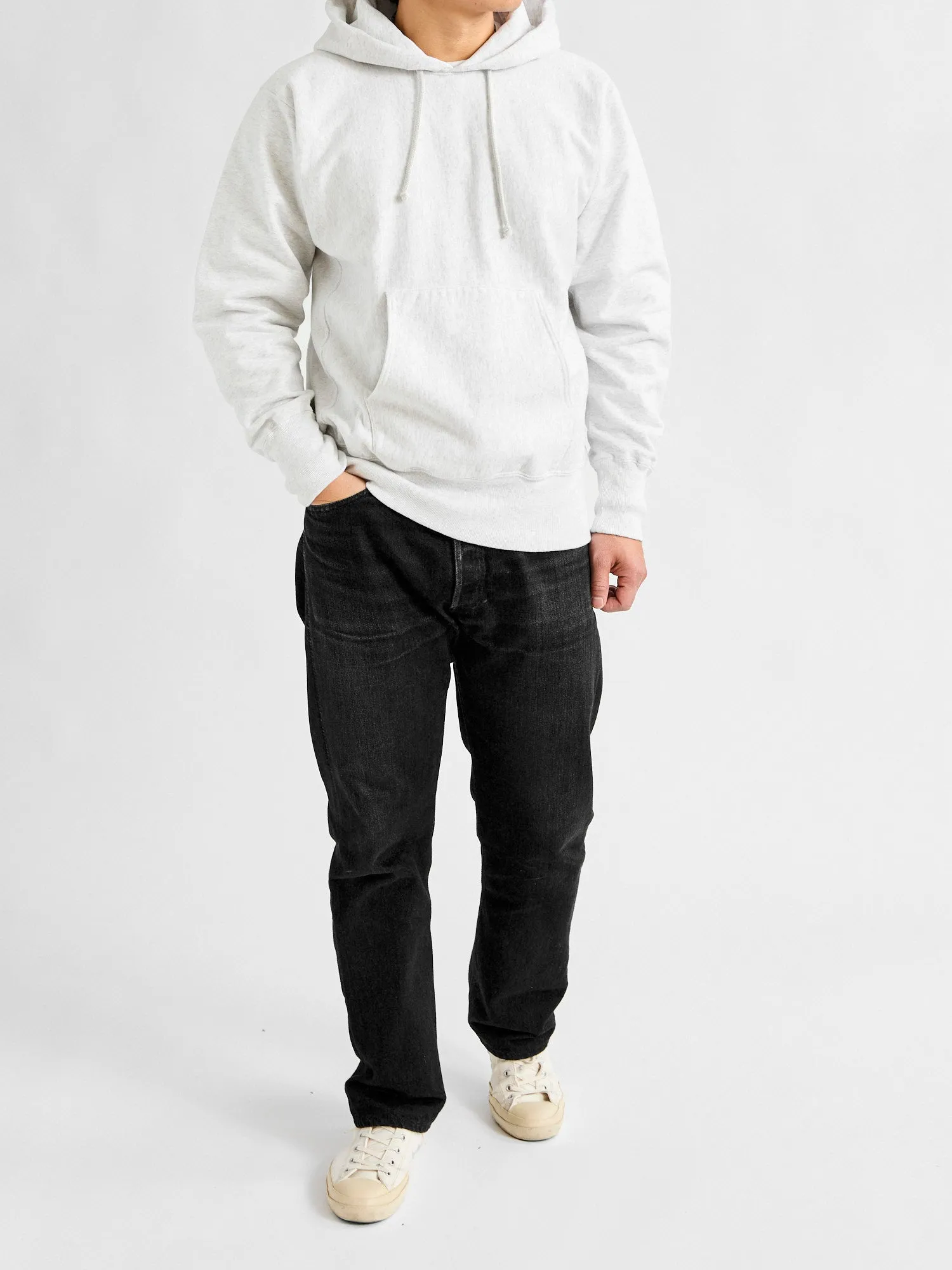 Reverse Weave Heavyweight Pullover Hoodie in Oatmeal