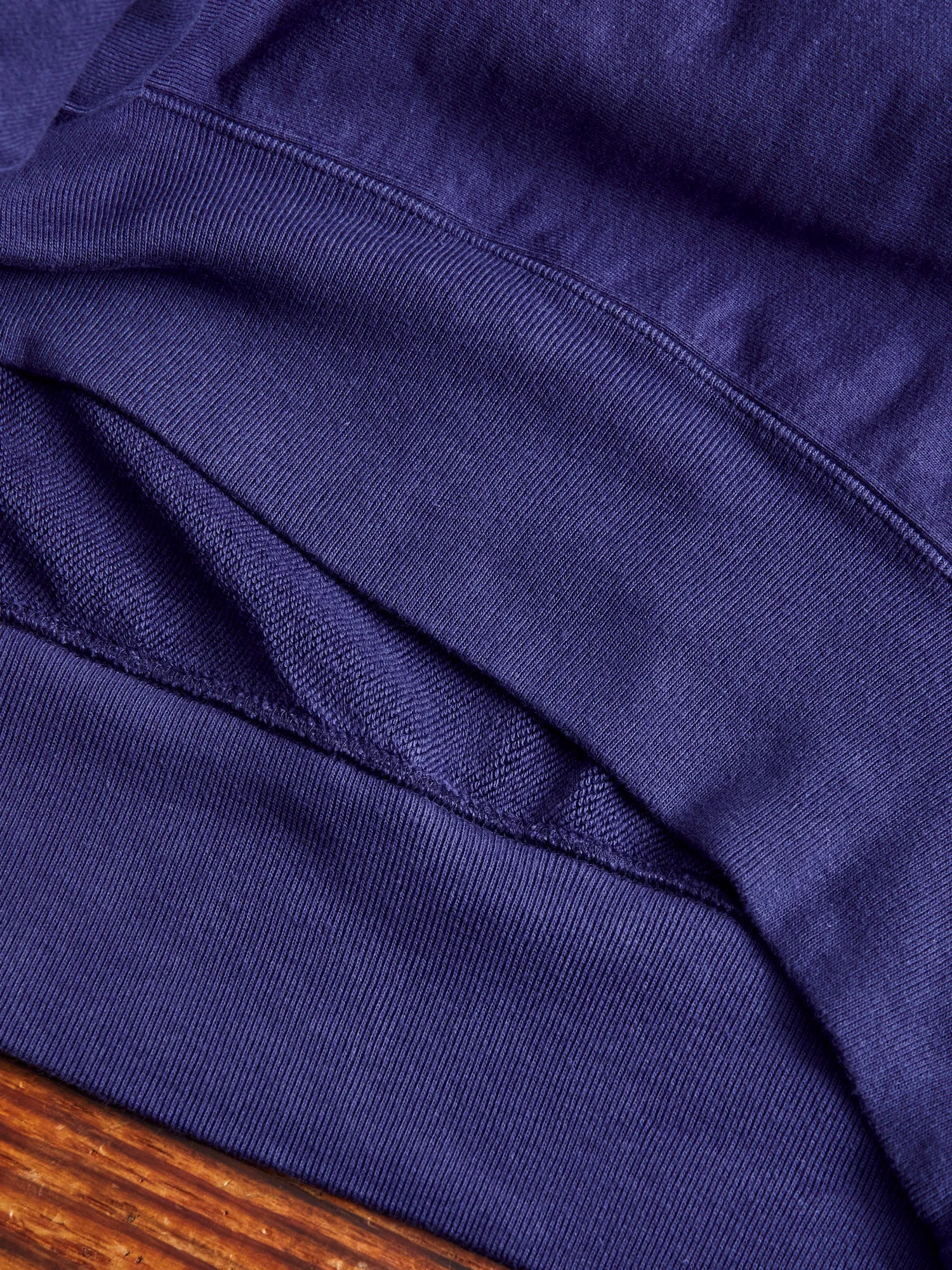 Reverse Weave Heavyweight Pullover Hoodie in Purple