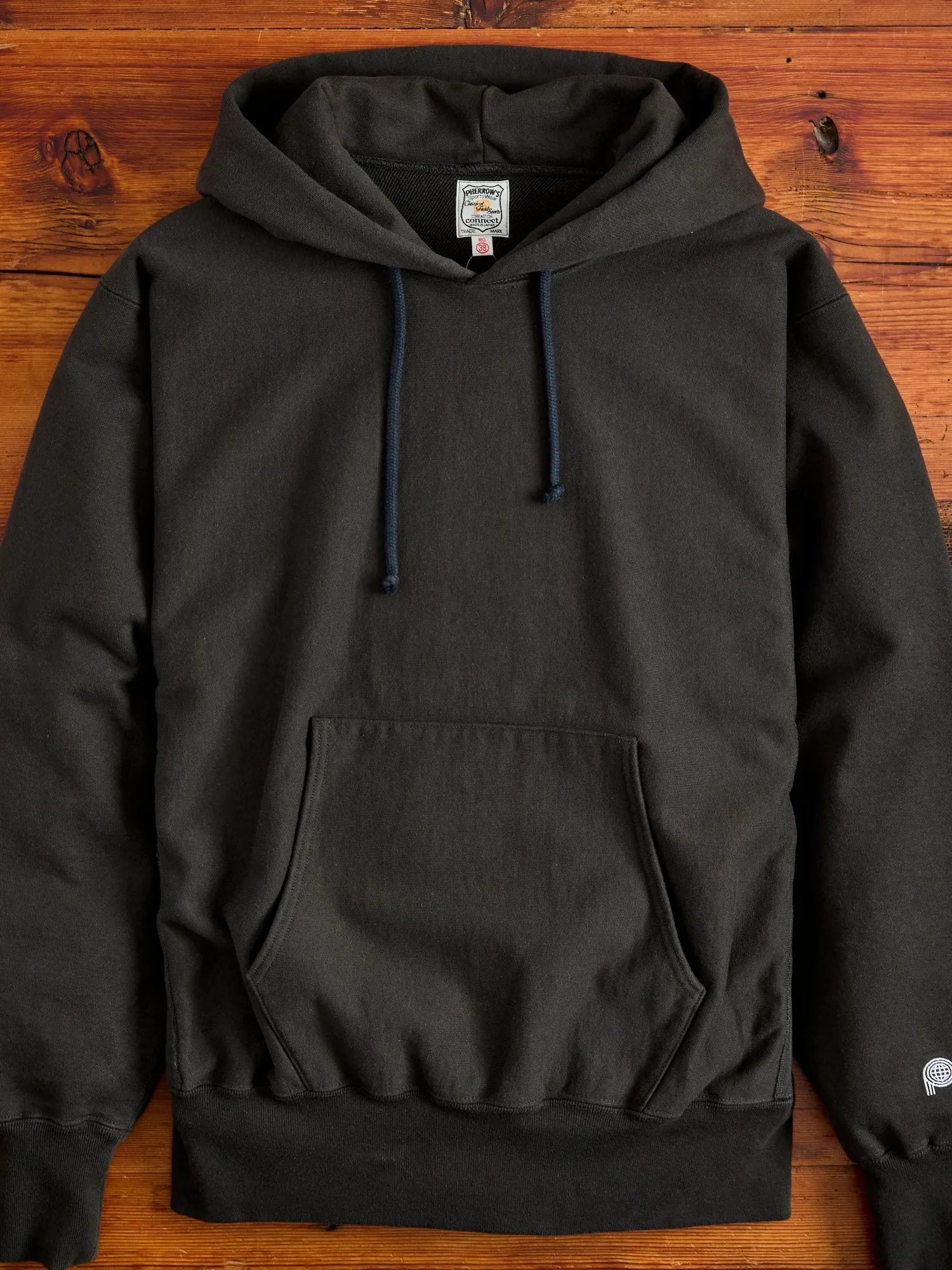 Reverse Weave Heavyweight Pullover Hoodie in Sulfur Black