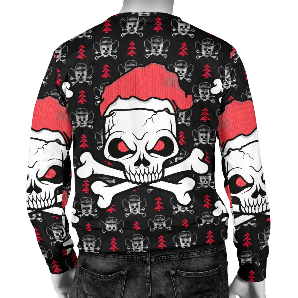 Santa Claus Skull Ugly Sweater