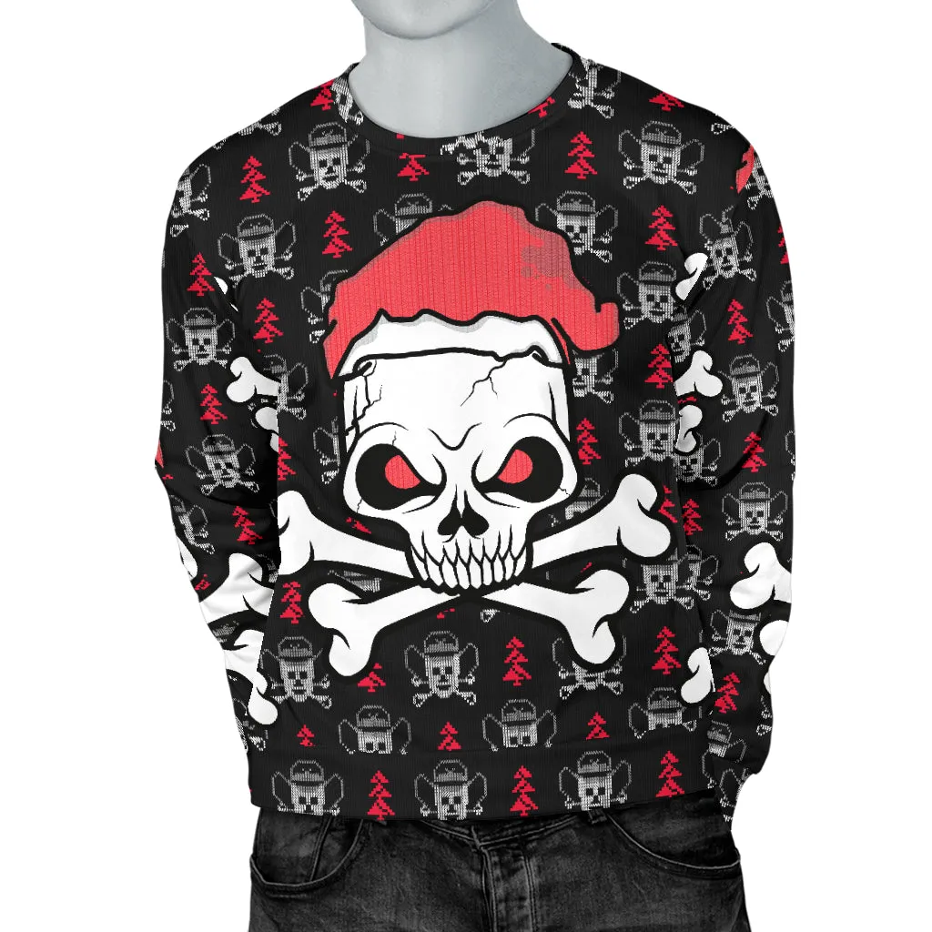 Santa Claus Skull Ugly Sweater