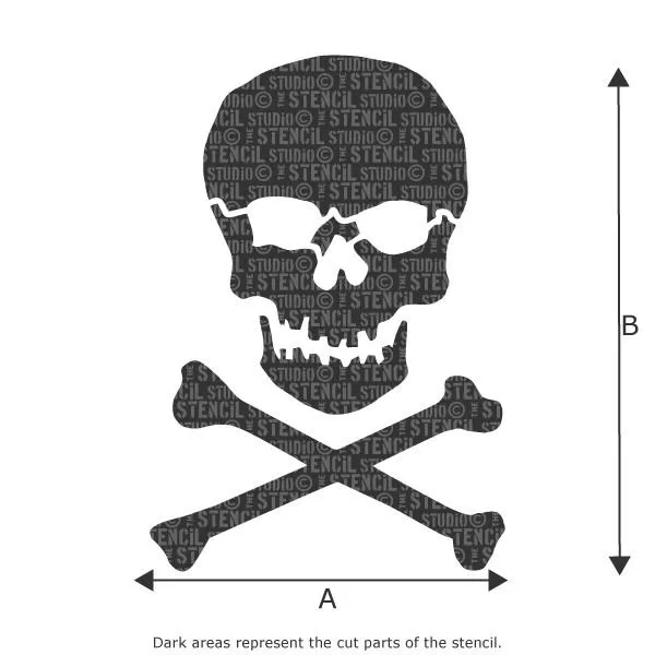 Skull and Crossbones Stencil