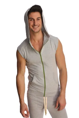 Sleeveless Yoga Hoodie (Heather Grey)