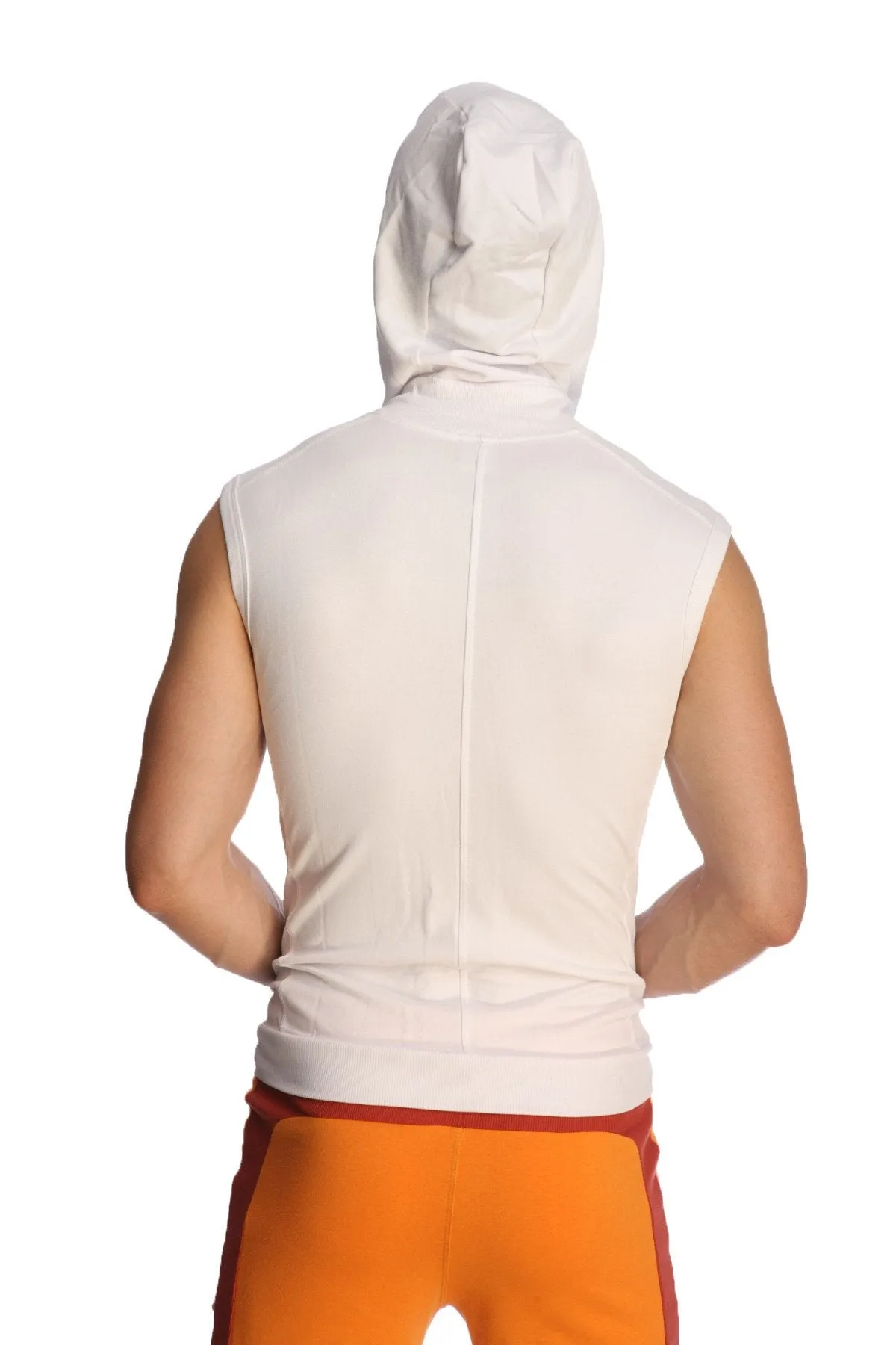 Sleeveless Yoga Hoodie (White)