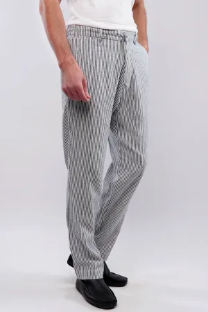 Striped Linen Pants - Black & White