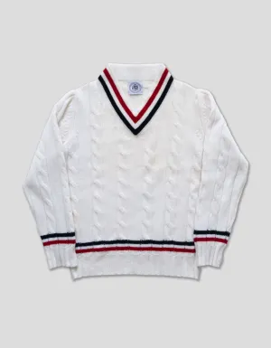 TENNIS SWEATER - WHITE