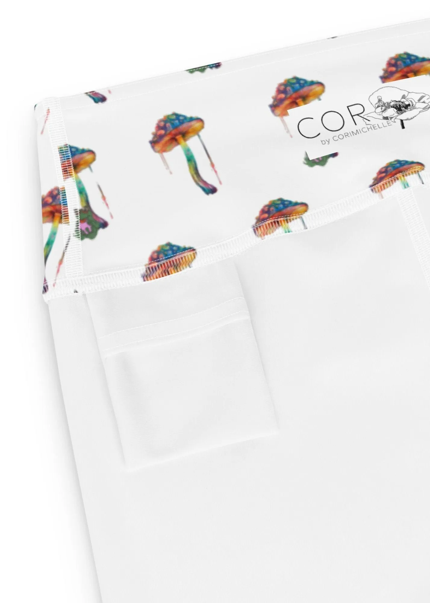 The Chillin’ Frog White High-Waisted Yoga Shorts | Fun & Comfortable