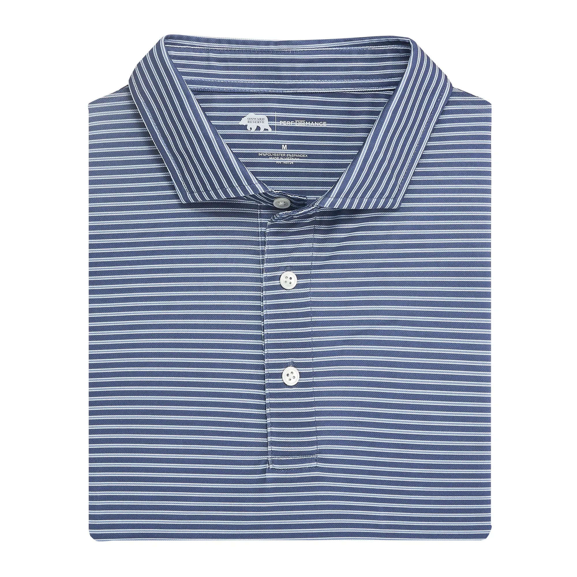 Trophy Stripe Performance Pique Polo