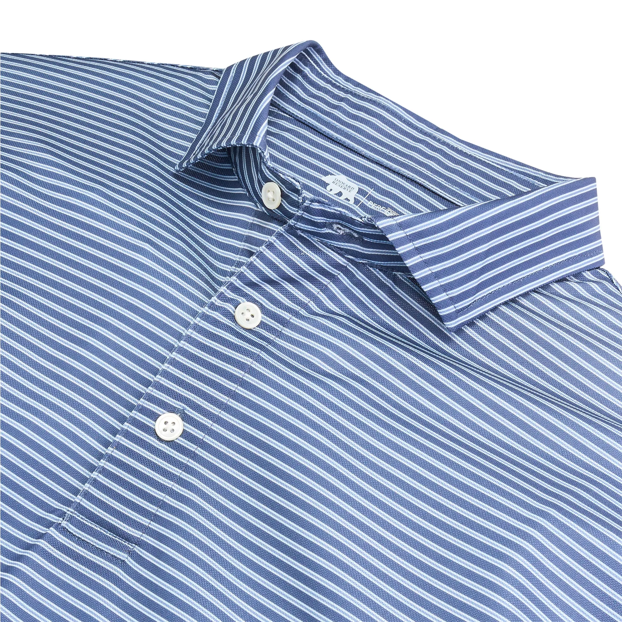 Trophy Stripe Performance Pique Polo