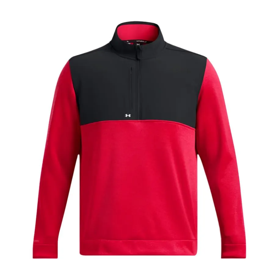 Under Armour Mens Drive Storm ½ Zip Golf Sweatshirt Red/Black